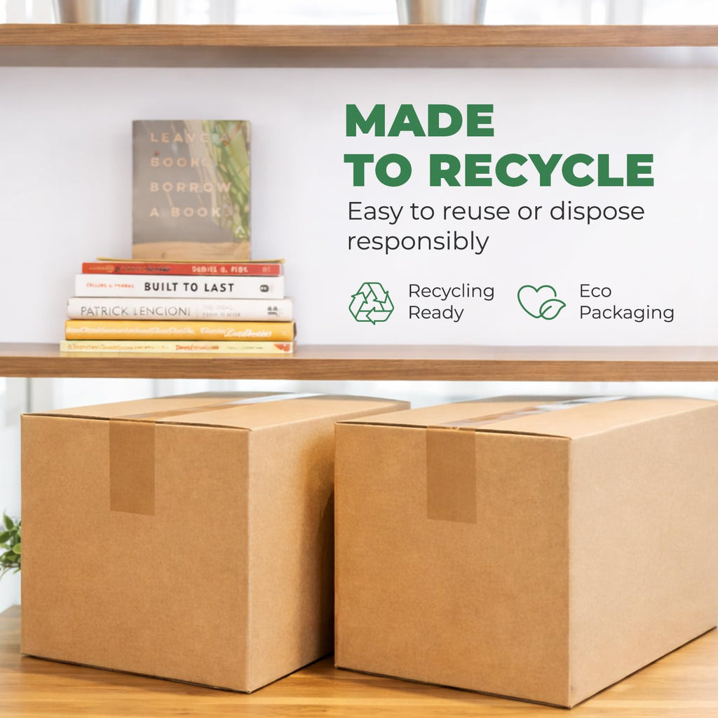 Corrugated Shipping Boxes - 16x10x10" Smedium Moving Boxes - Durable Cardboard - For Packing, Storage & Small