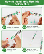 Kaisiking Solder Flux & Desoldering Wick for Electronics Soldering, Rework