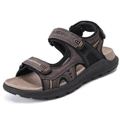 Mens Open Toe Outdoor Hiking Sandals, Brown, 10.5