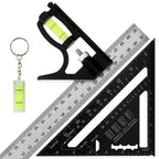 Combination Square Woodworking Ruler 7inch Carpenter Square Wood Working Tools 12 in Combination Squares Combo