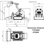 STOMP Mini Skid Steer Loader 1800 lb, 23HP Gas EPA Engine, Compact Skid Steer for Construction, Landscaping