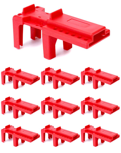 Ball Valve Lockout, Safety Lock, 1/2" - 2-1/2" Diameter, 10 Pack, Red, WD10135