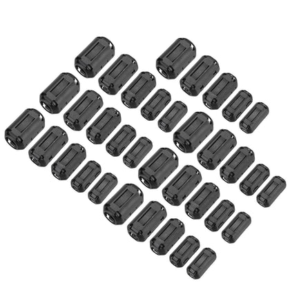 35Pcs 5 Sizes Clip-on Ferrite Ring Core, Ferrite Beads