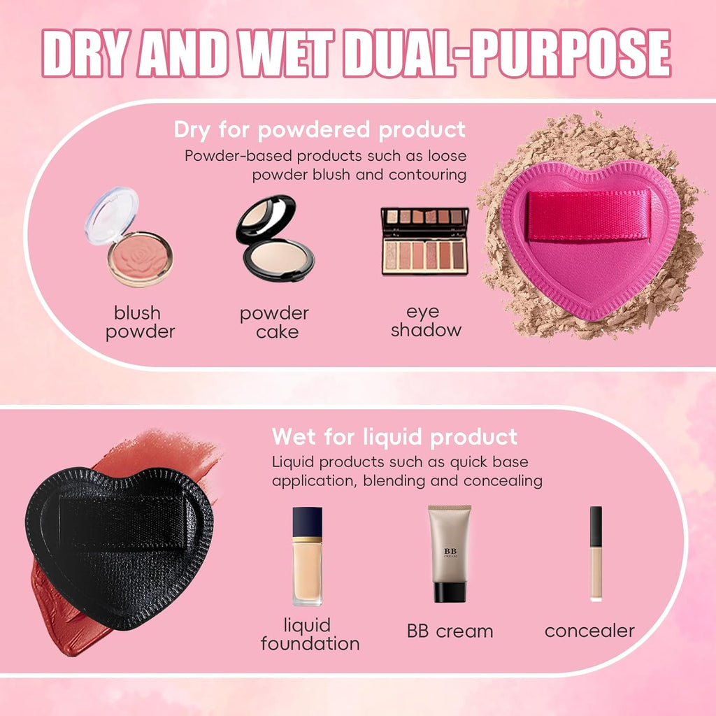 Professional 14 Pcs Makeup Brushes Set With 4 Mini Makeup Blending Sponge - Foundation Brush, Powder Puff & Makeup