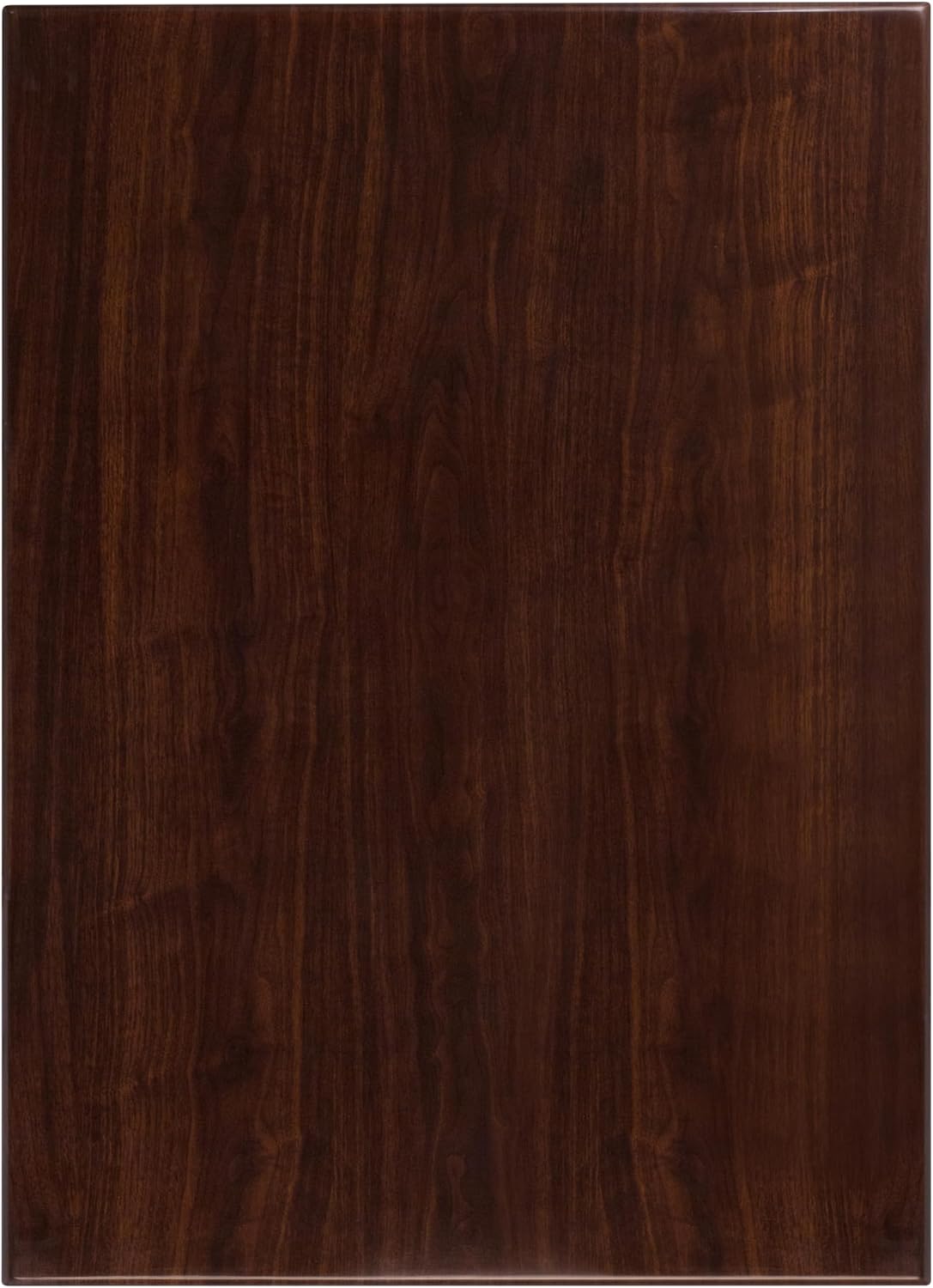 30" x 42" Rectangular High-Gloss Walnut Resin Table Top