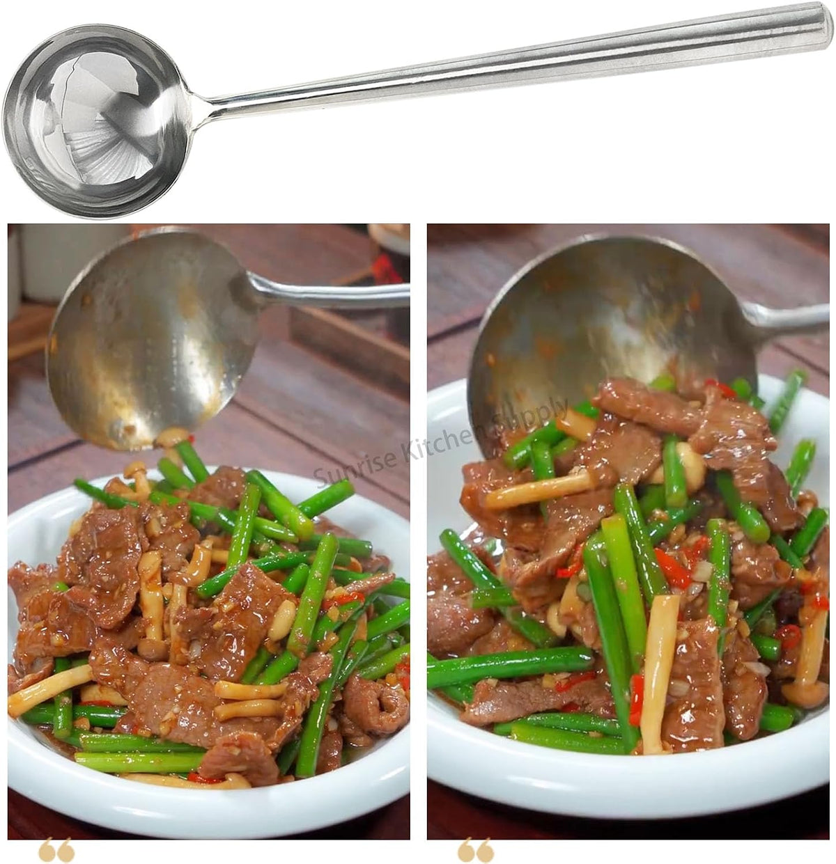 Kitchen Supply All Stainless Steel Wok Ladle #3