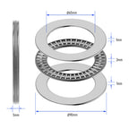 FOCMKEAS AXK6590 2AS Thrust Needle Roller Bearings with Washers 65mm Bore 90mm OD 4mm Thickness Industry Thrust Bearing
