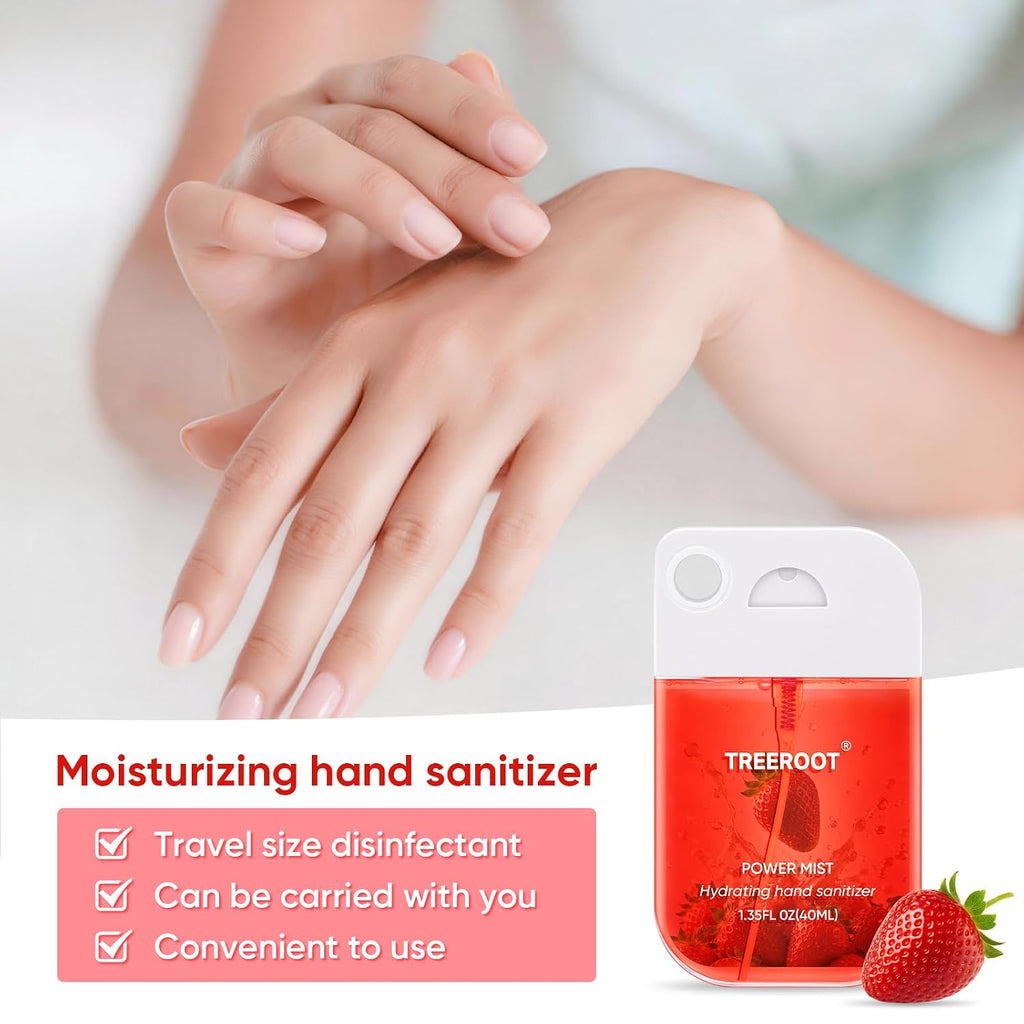 4 Pack Hand Sanitizer Spray, Hydrating Travel Size-Alcohol-Free