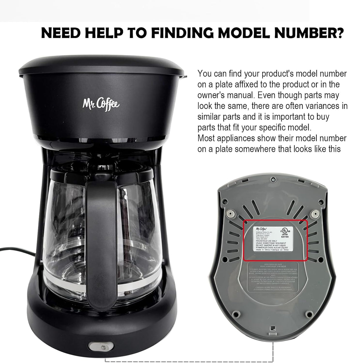 12-Cup Glass Coffee Carafe Replacement for Mr. Coffee Coffeemaker