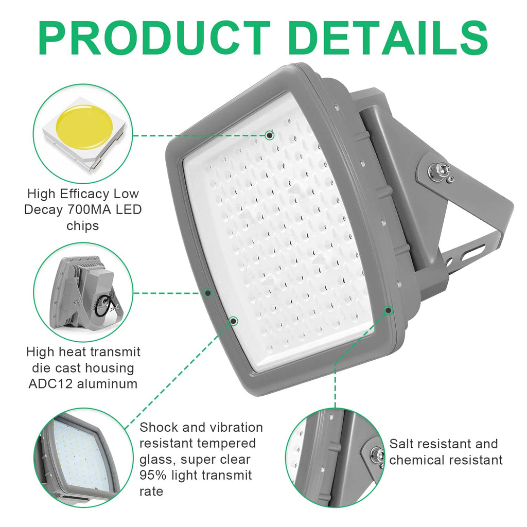 100W Hazardous Location LED Floodlight Explosion Protected Industrial Light