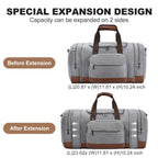50L Canvas Duffle Bag for Travel Weekend Gym Overnight Carry-on