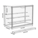Clear Acrylic Display Case for Collectibles 4 Layer Hobby Figure Display Case Box with Shelves Stackable Figurine
