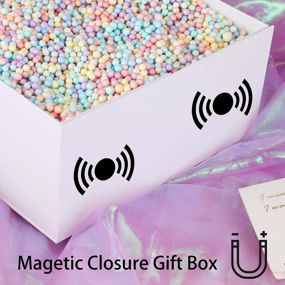 White Gift Boxes 16 Pack,Collapsible Gift Box with Lid Magnetic Closure,Packaging for Small Business, Parties