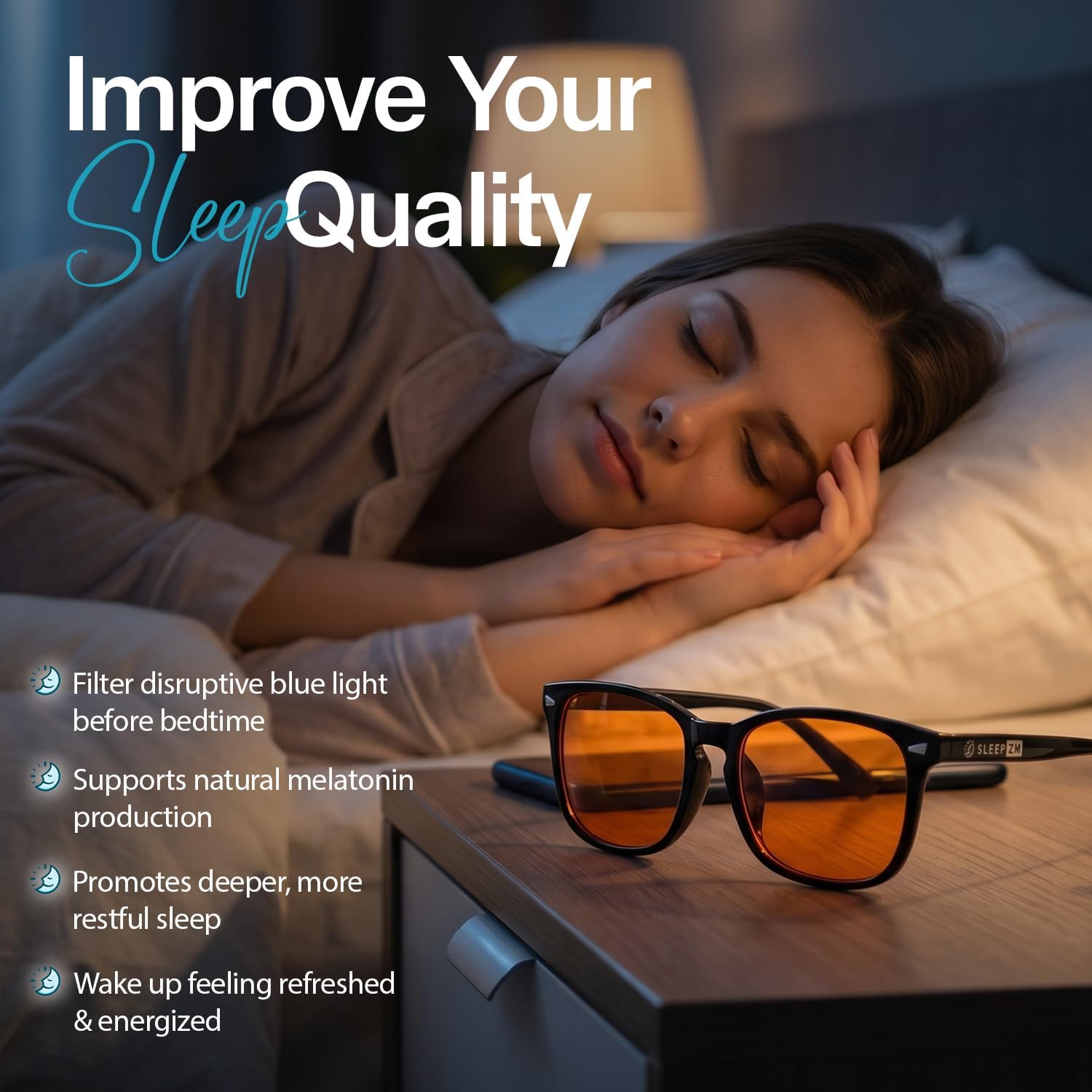 Blue Light Blocking & Light Sensitivity Glasses with 14 Lens Types