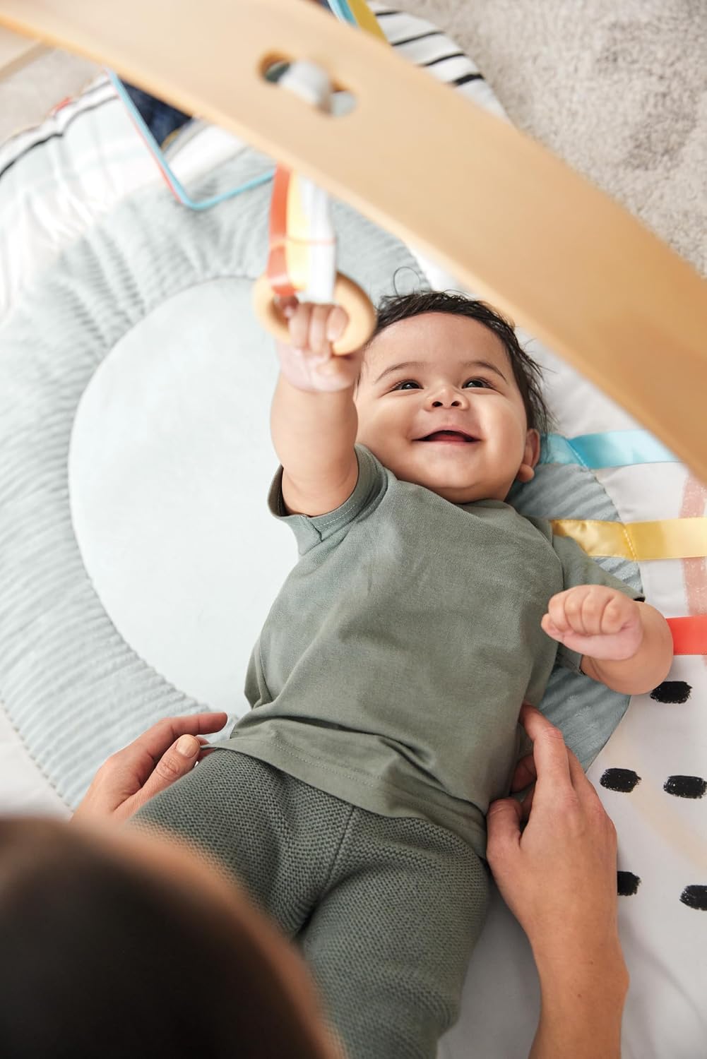 Skip Hop Baby Play Gym Montessori-Inspired 3-in-1 Sensory Tummy Time Activity Mat with 25+ Developmental Activities 4