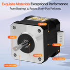 YEJMKJ Nema 17 Stepper Motor 42x38mm 0.47Nm (66.56oz·in) 1.7A 1.7Ω Bipolar