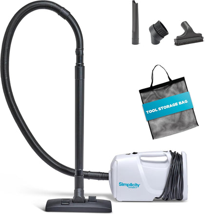 Handheld Canister Vacuum with Carry Strap for Hard Floors and Rugs, Car Detailing Vacuum Cleaner, S100