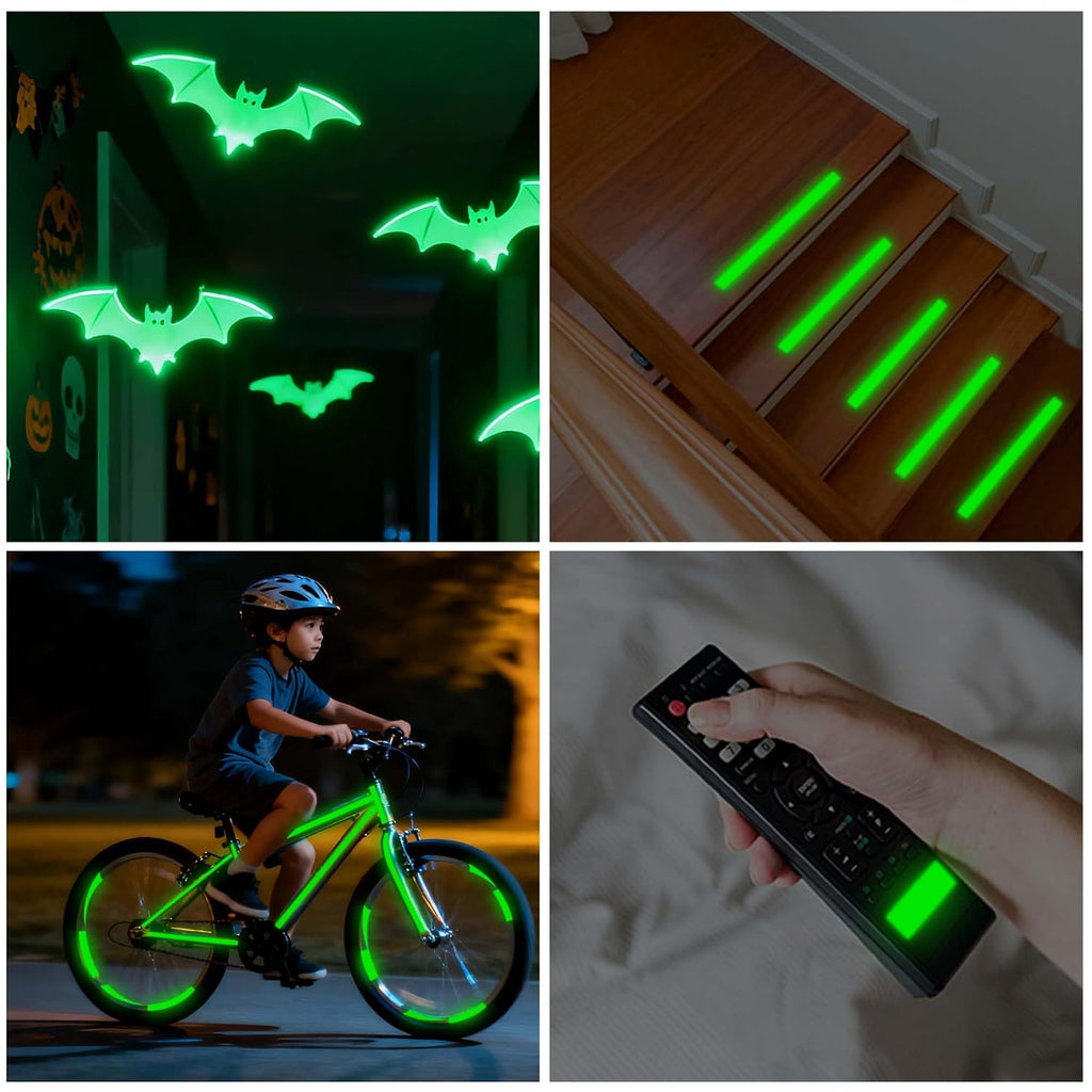 ADHES Green Glow in The Dark Tape 1 Inch x 65FT