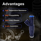 HiSport 4 PCS Fuel Injectors 3M6Z9F593BA 2.3L L4