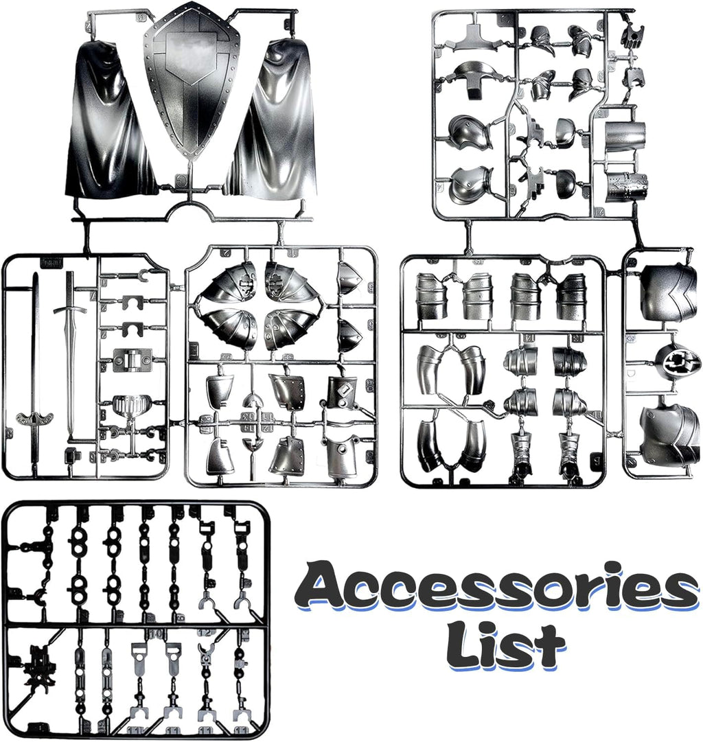 Medieval Action Figures,Knight Armor Action Figure,Multi-Jointed Movable Robot Mannequin T13,Dummy 13 Action