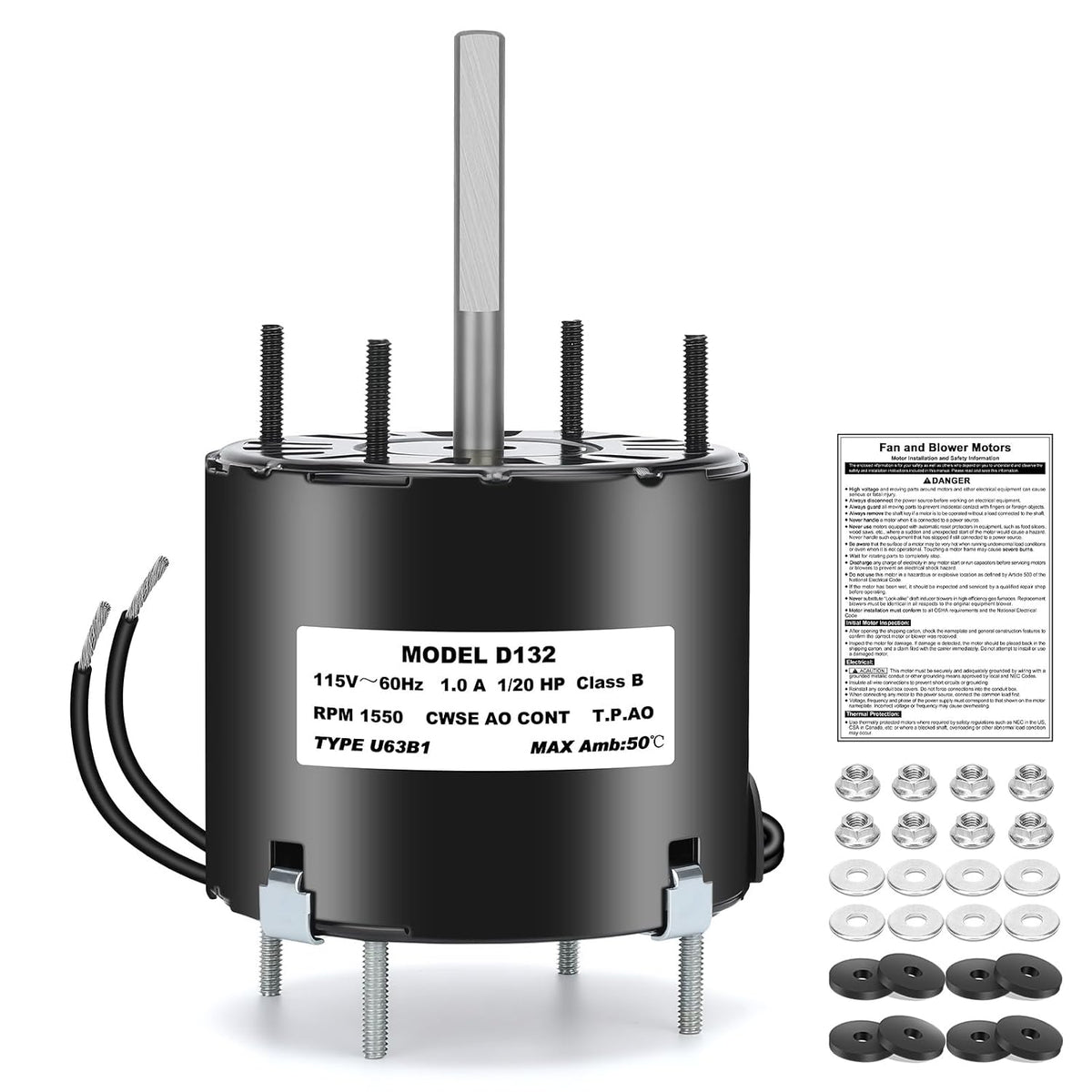 D132 161M08 3554132 Shaded Pole Motor Replacement