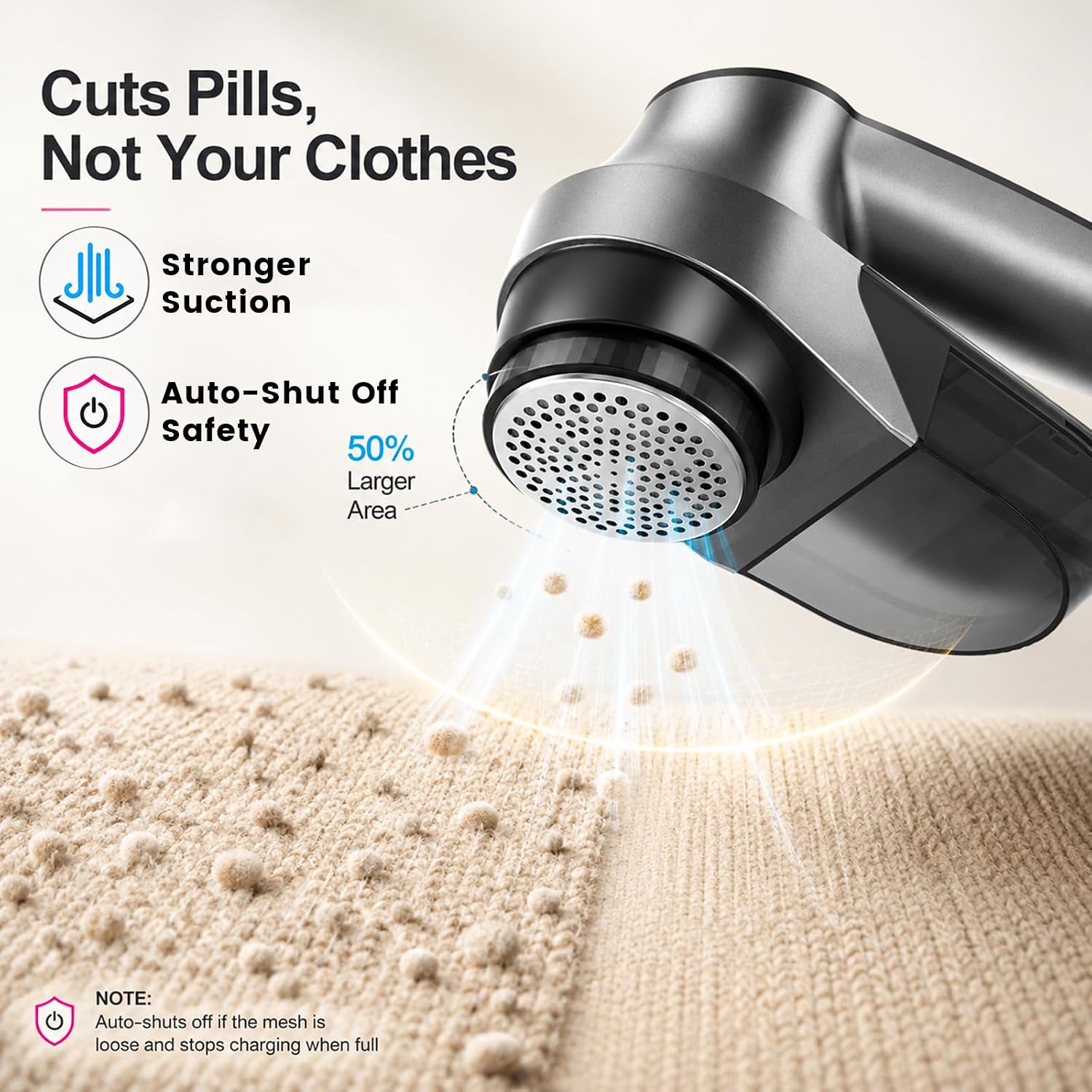 Rechargeable Fabric Shaver,3-Speed Lint Remover Lint Shaver for Clothes | LED Display, 15000r/Min Powerful Motor
