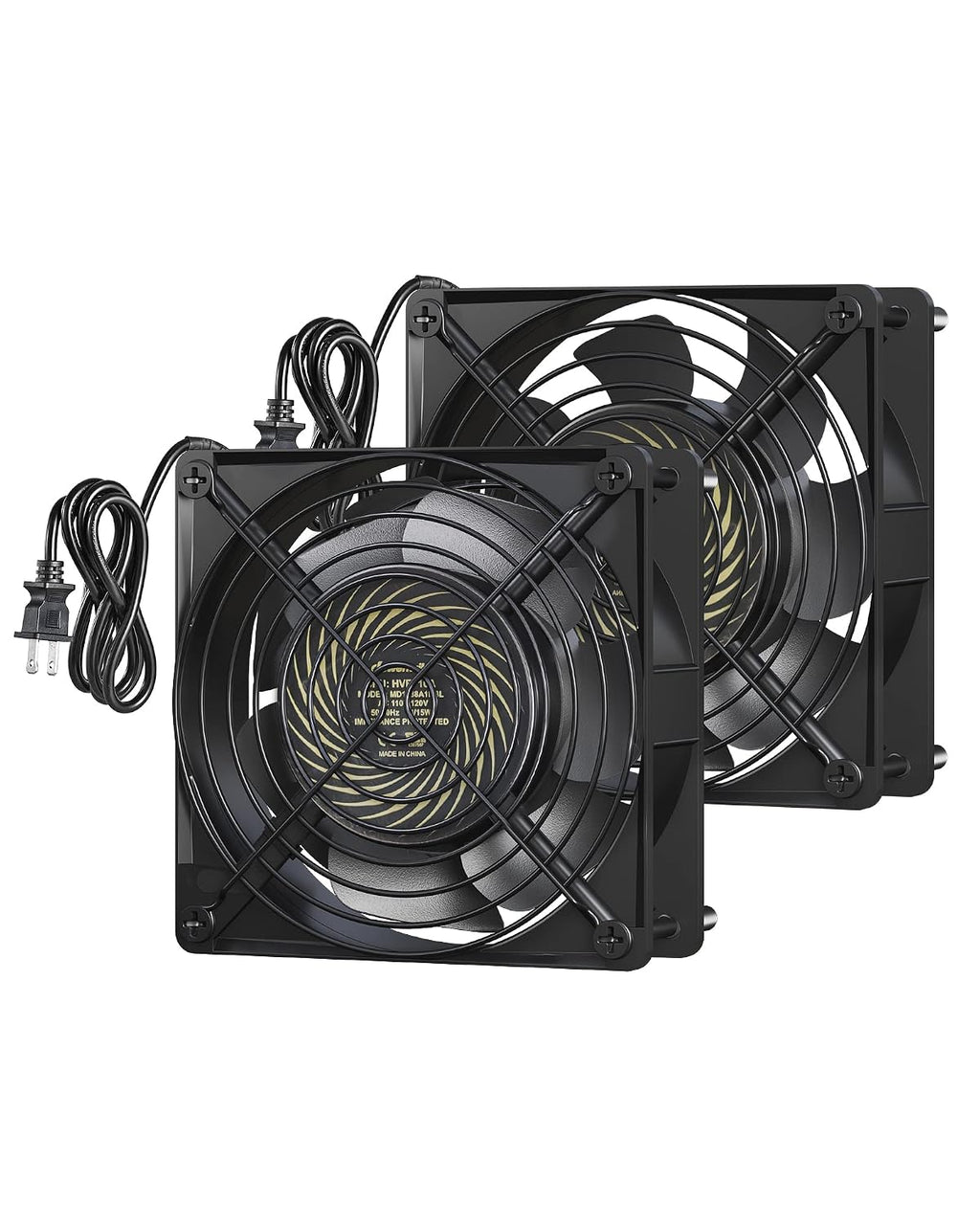 DEWENWILS 2 Pack 120V AC Fan Waterproof Exhaust Fan 120mm 18W 2850RPM 90CFM