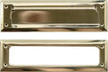 Solid Steel Gold Color | Mail Slot Fits to Most Doors | Outer Size 10 Inches by 3 inches | Set with Front and Rear