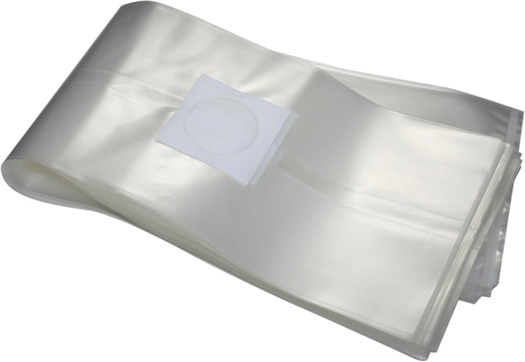 50 Mushroom Growing Bags/Mushroom Spawn Bags, Middle Size 5" X 5" X 19", 0.22 Micron Filter, 3 Mil Polypropylene