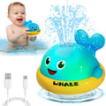 Whale Bath Toys, Toddler Pool Toys for 1 2 3 Year Old Boy, Light Up Baby Bath Toys for Kids Ages 1-3, Bathtub