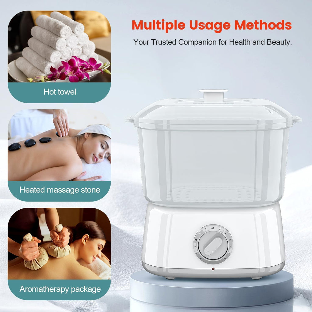Hot Towel Warmer, Rapid Heating Towel Steamer for Facials can Hold 12 Mini Wet Towels, Portable Mini Towel Warmer for