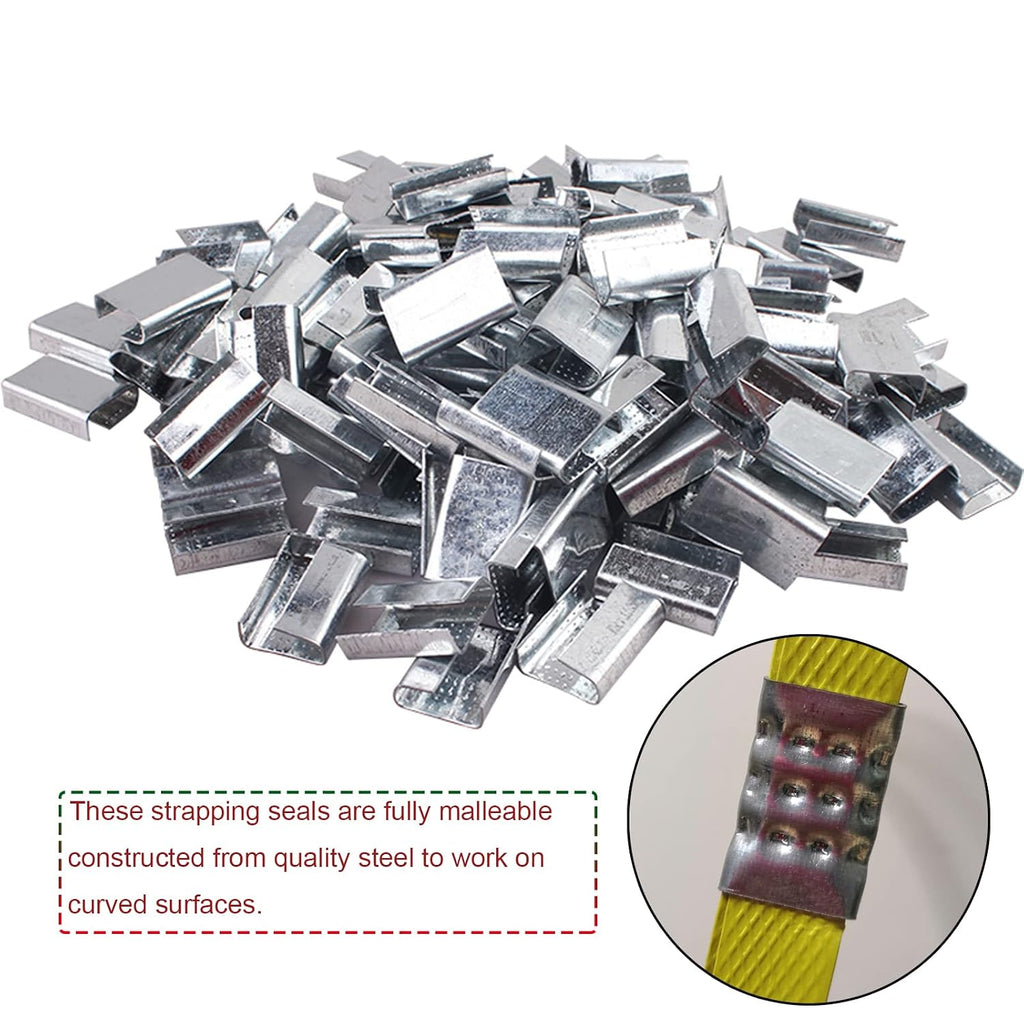 Poly Strapping Kit 1/2" x 330' Polypropylene Strapping w/ 50pc Metal Seals