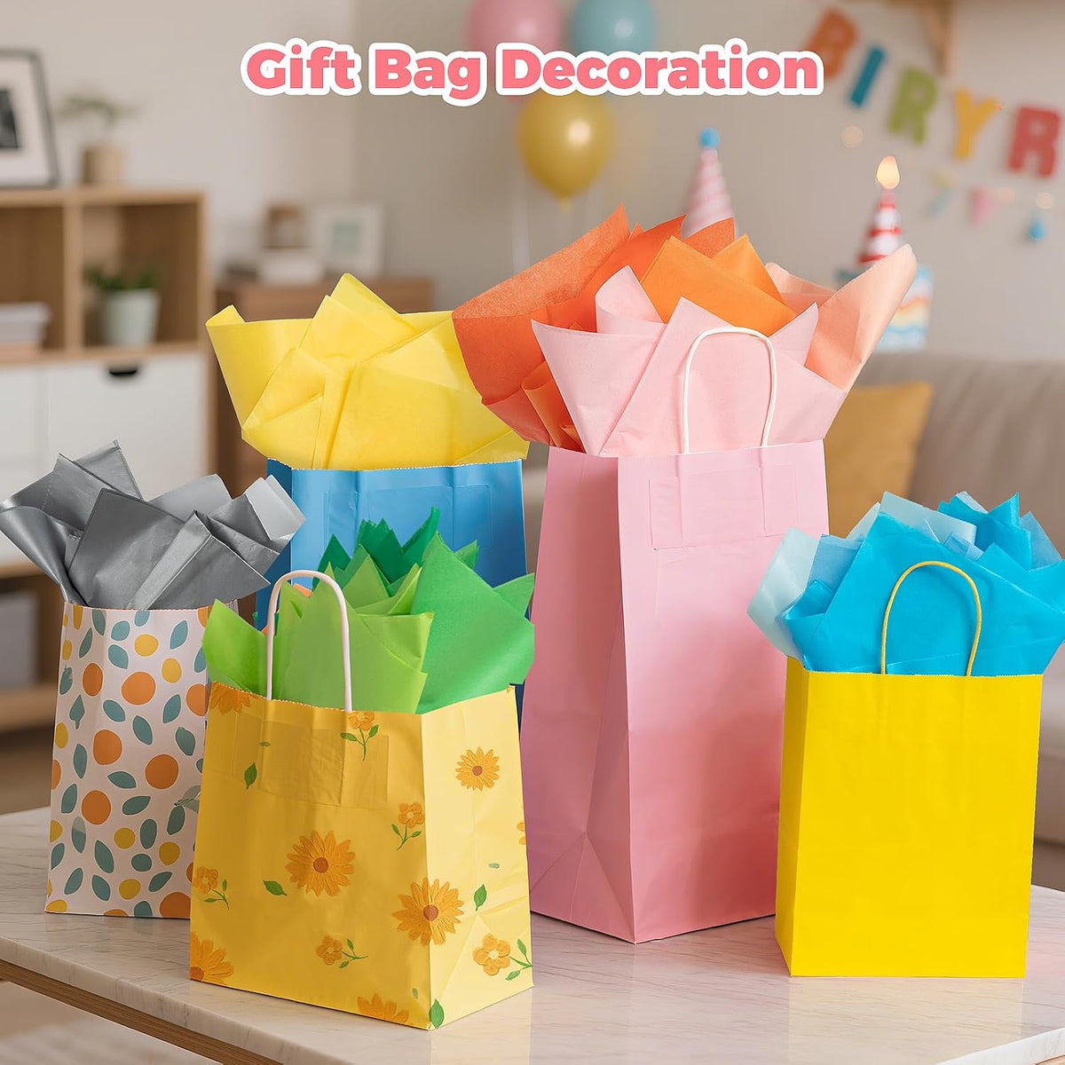 360 Sheets 20 x 26 Tissue Paper for Gift Bags, Rainbow 36 Colors