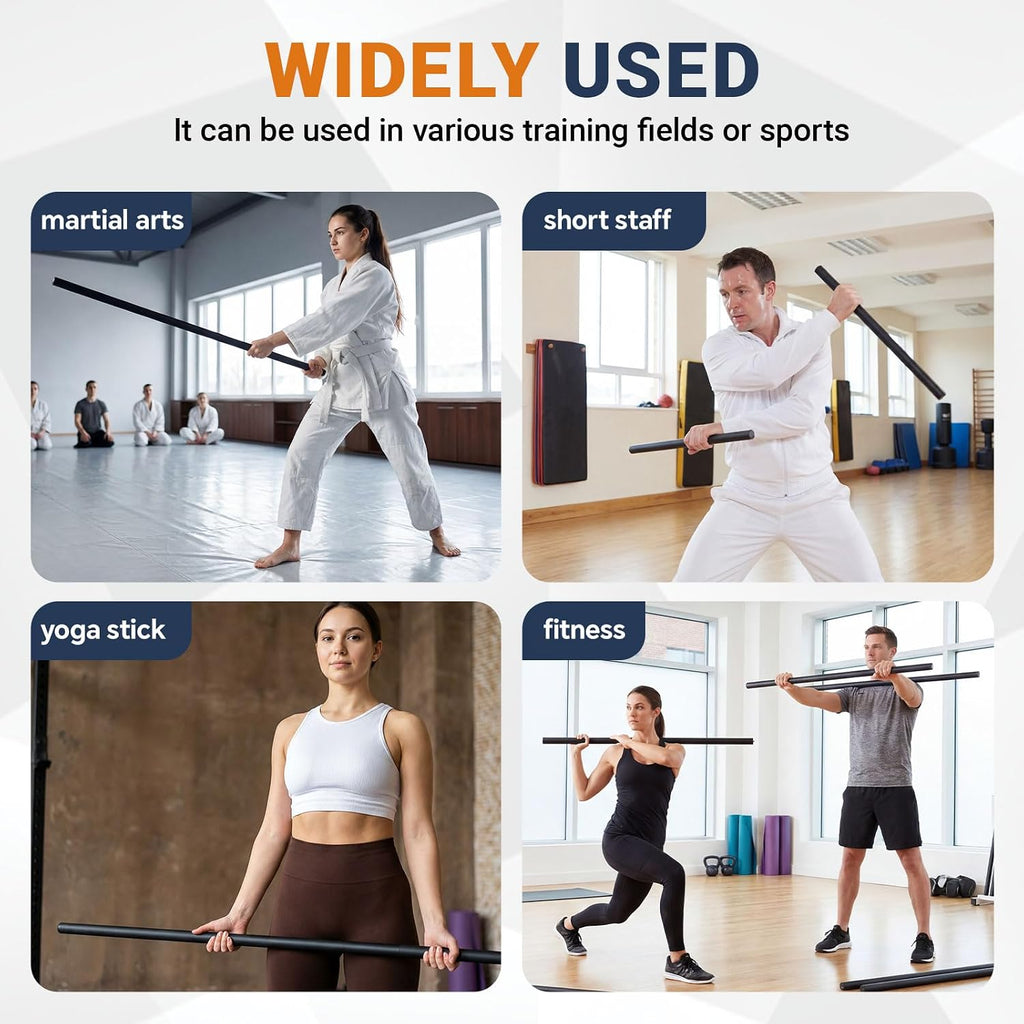 4ft & 6ft Collapsible Foam-padded Bo Staff, Safe Martial Arts Training & Practice Stick for Beginners, Escrima &