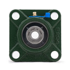 XIKE 2 Pcs UCF201 Bore 12 mm Pillow Block Square Flange Mounted Ball Bearings.