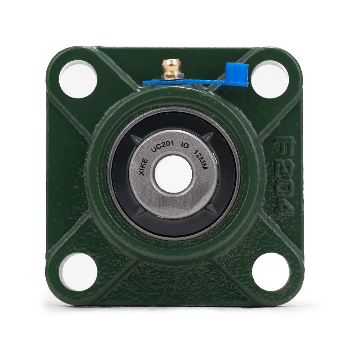 XIKE 2 Pcs UCF201 Bore 12 mm Pillow Block Square Flange Mounted Ball Bearings.