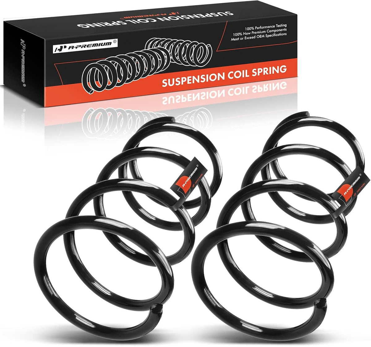 A-Premium 2Pcs Front Suspension Coil Spring Set Compatible with Honda CR-V CRV 2002 2003 2004 2005 2006 2.4L, Driver and Passenger Side, Replace# 5140159A034, 5140159A904