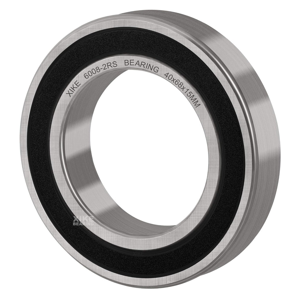 XIKE 6008-2RS Sealed Deep Groove Ball Bearings, 40x68x15 mm, 2-Pack