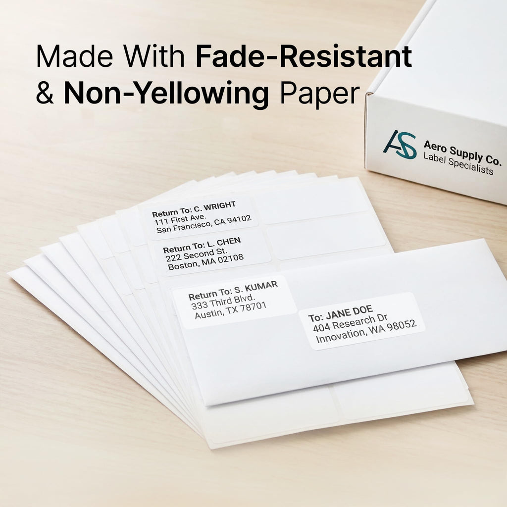 4" X 1.33" Matte White Printable Address Labels (500 Sheets, 7000 Stickers)