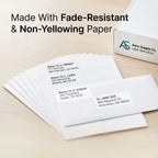 4" X 1.33" Matte White Printable Address Labels (500 Sheets, 7000 Stickers)