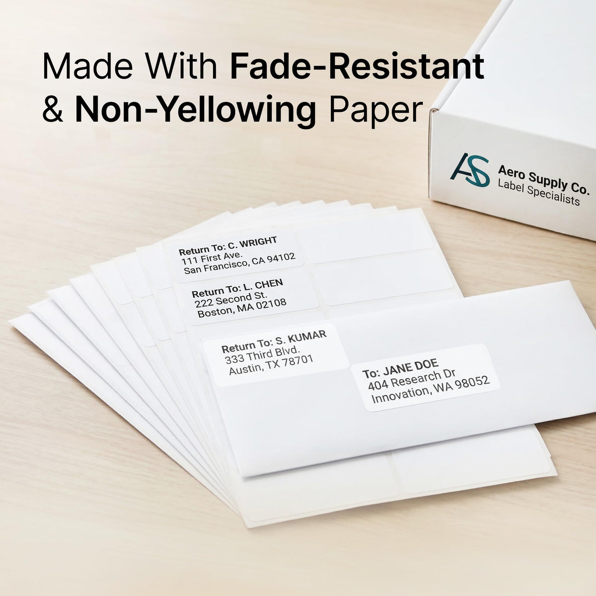 4" X 1.33" Matte White Printable Address Labels (500 Sheets, 7000 Stickers)