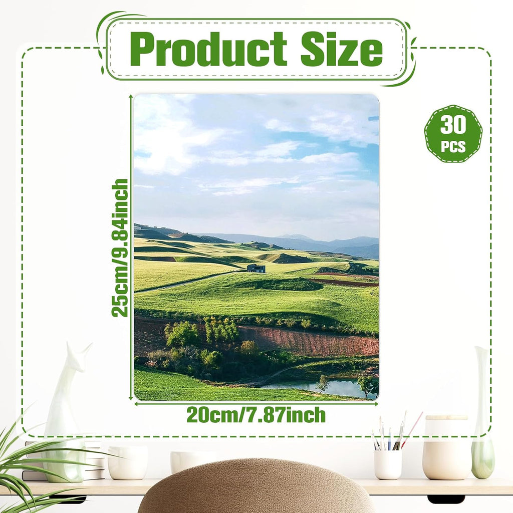 20 Pack 8''x10'' Sublimation Metal Photo Blanks, 0.45mm Aluminum Sublimation Blank for DIY Printing, Wall Decor, Room