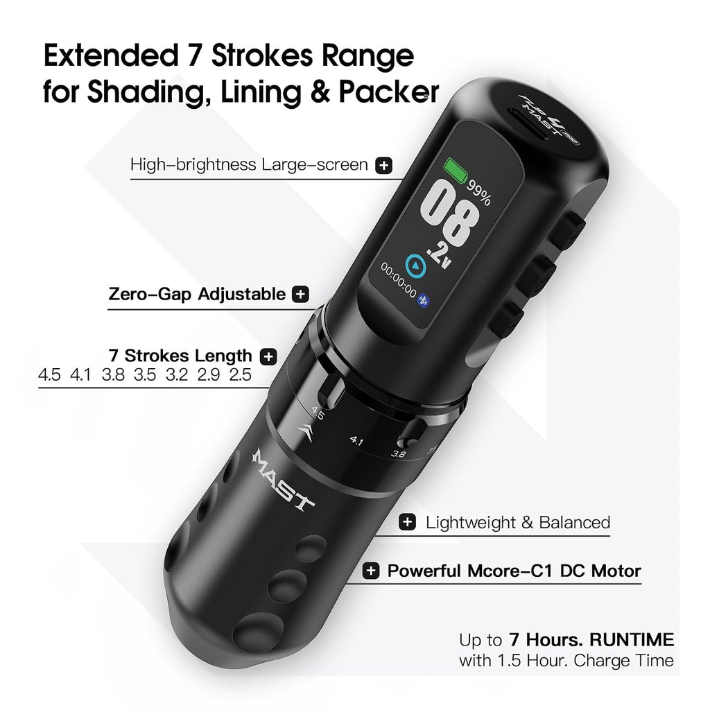 Flip4 Pro Complete Tattoo Kit Wireless Tattoo Machine Pen