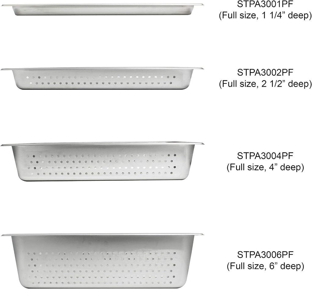 full size 6" deep perforated 24 gauge steam pans, comes in each