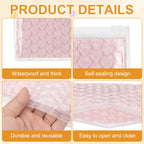 Clear Bubble Bags 9"x6" Pink 2Pcs Heart Bubble Wrapping Pouches