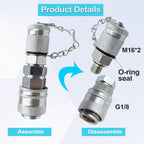 ackacoo G1/8 Quick Connect Coupler Coupling for Cat J-ohn D-eere Excavator