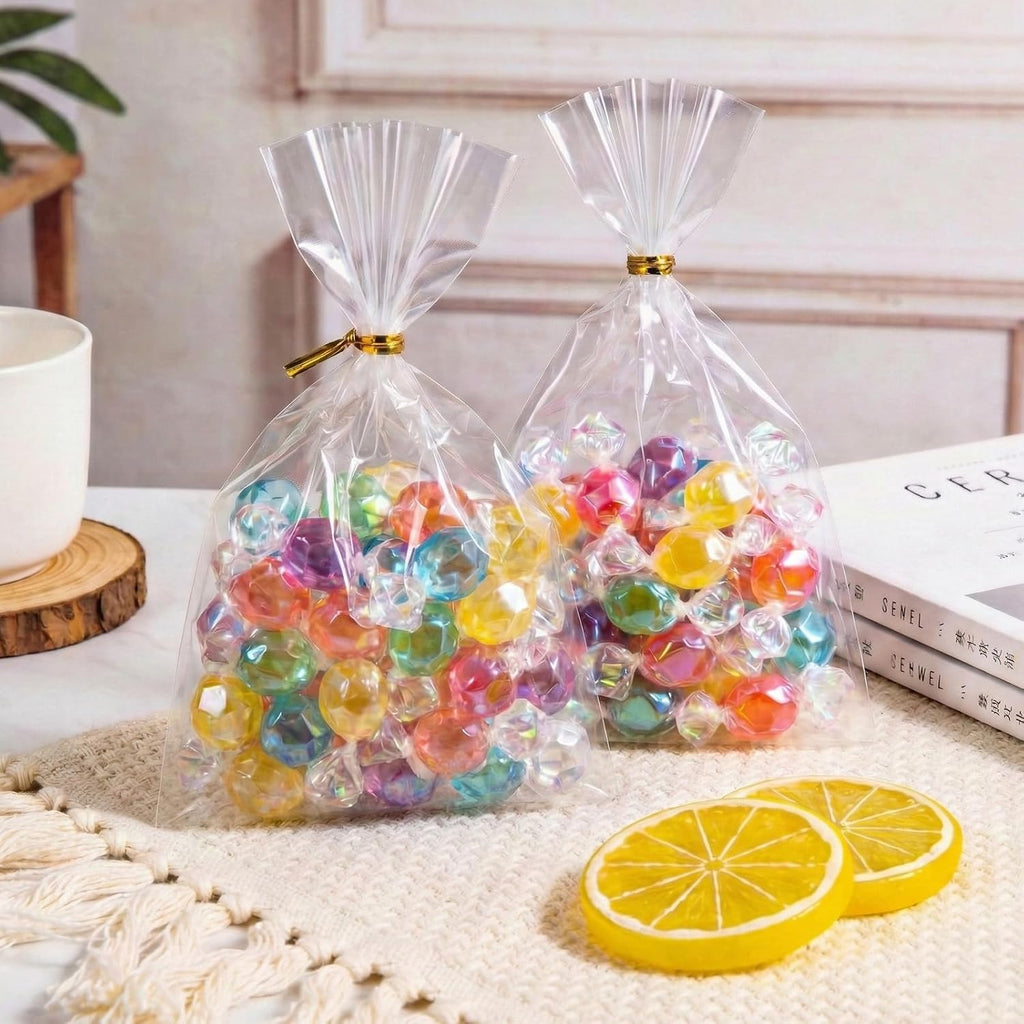 Clear Cellophane Treat Bags 7x12 with Flat Bottom & Gusset
