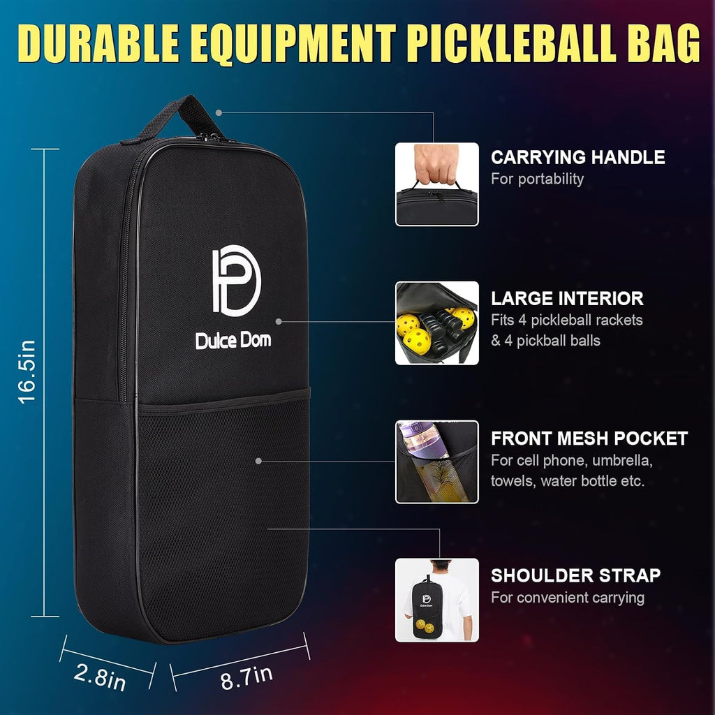 Pickleball Paddles Set of 2/4 - Beginner-Friendly Gift Kit | USAPA Approved Fiberglass Surface Pickle Ball Rackets