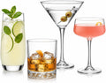 4 Set Cocktail Glasses Mixed Drinkware,4-piece Assorted Set