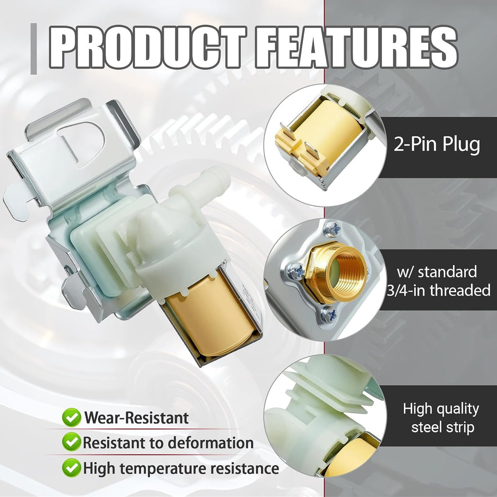 8531669 Dishwasher Water Inlet Valve Fit for Whirlpool KitchenAid Kenmore